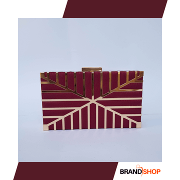 Stripe Metal Clutch